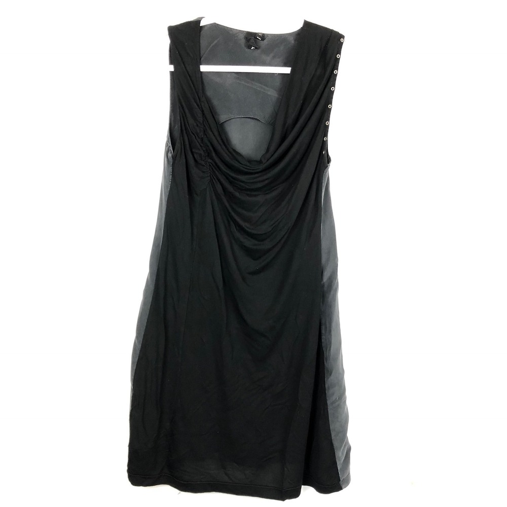 Womens Dress Size S Small Silk Viscose Black Draped Embellished Edun Sleeveless
